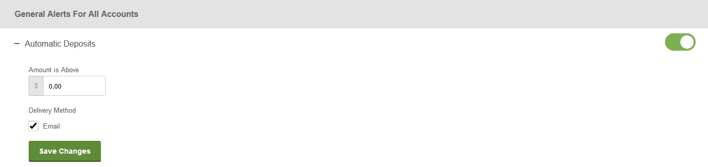 CCCU E-Services update screenshot, new Alerts
