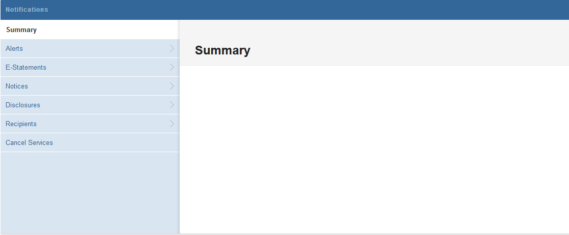 CCCU E-Services update screenshot, new  main screen